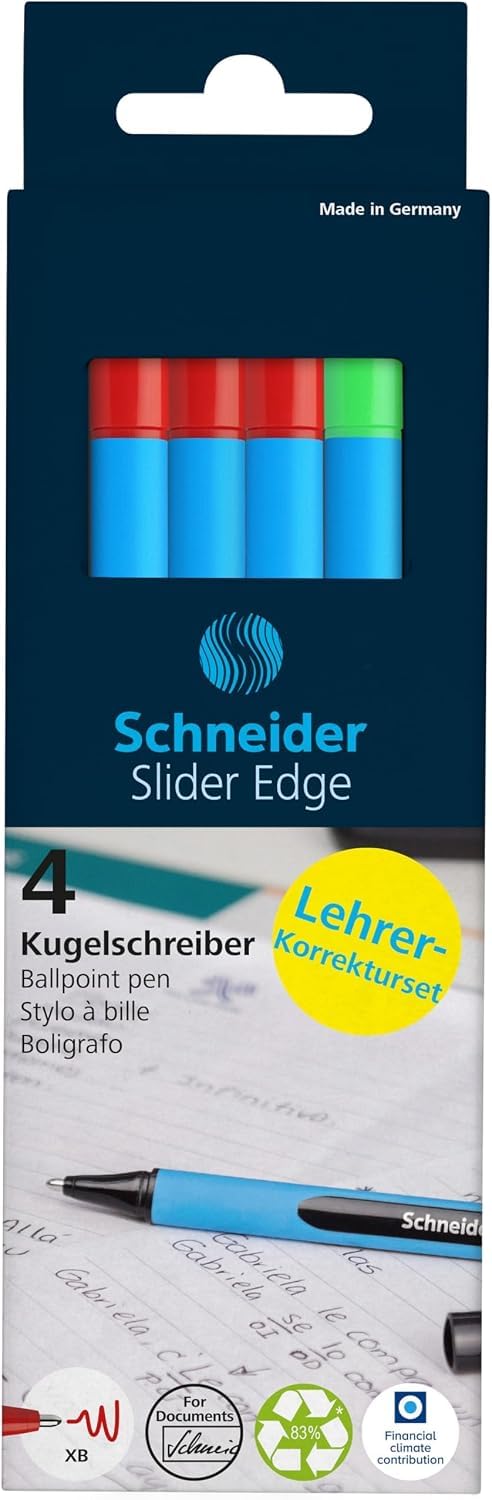 schneider-slider-edge-xb-korrekturset-4er-rot-gr-n-f-r-lehrer image 2
