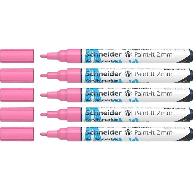 schneider-paint-it-310-acrylmarker-2-mm-5er-pack-pastell-pink image 1