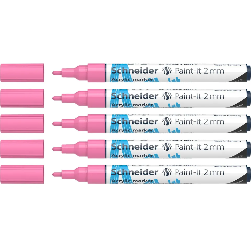 schneider-paint-it-310-acrylmarker-2-mm-5er-pack-pastell-pink image 1