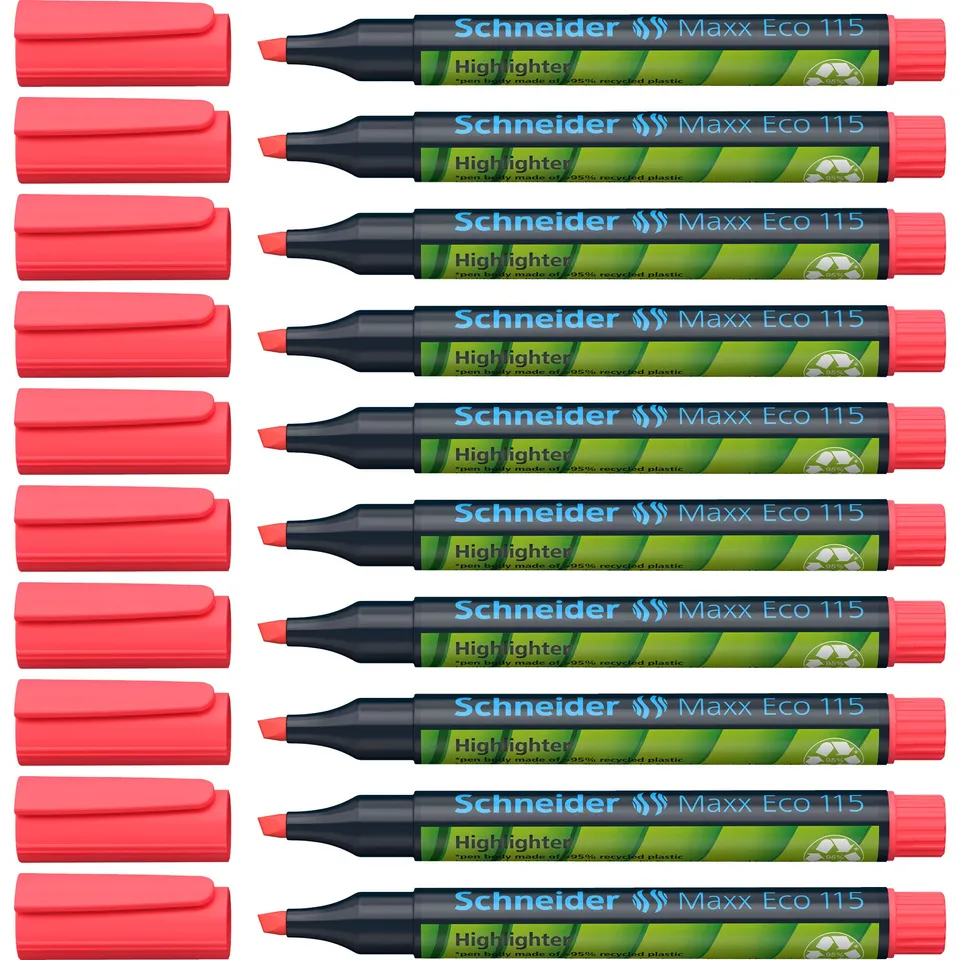 schneider-maxx-eco-115-textmarker-10er-pack-rot-nachf-llbar image 1