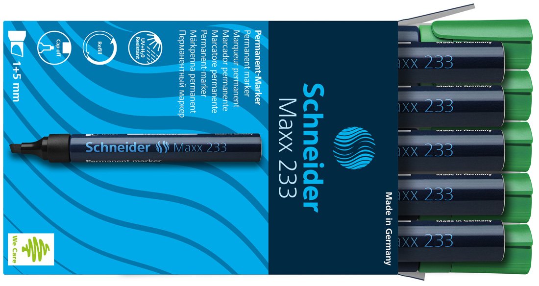 schneider-maxx-233-permanent-marker-keilspitze-1-5-mm-gr-n-10er-pack image 4