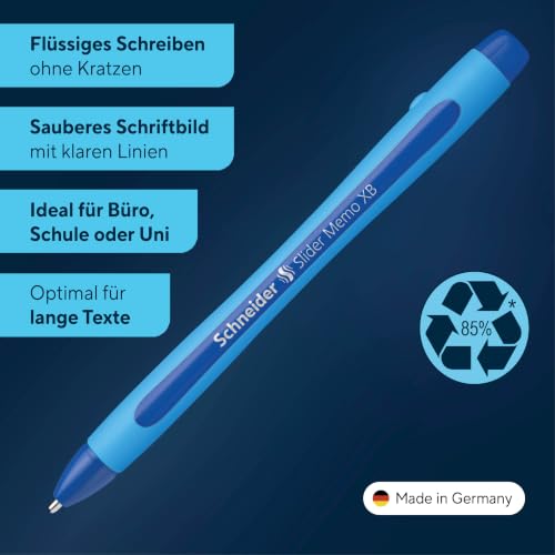 schneider-slider-memo-xb-kugelschreiber-4er-pack-rot-schwarz-blau-gr-n image 7
