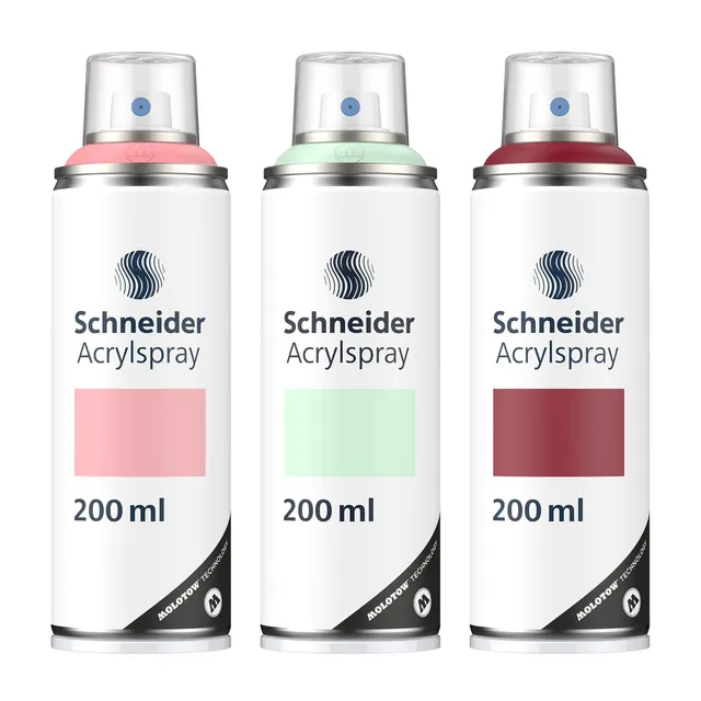 schneider-paint-it-030-supreme-diy-acryllack-3er-set-acryl-spray-3-x-200-ml-rose image 1