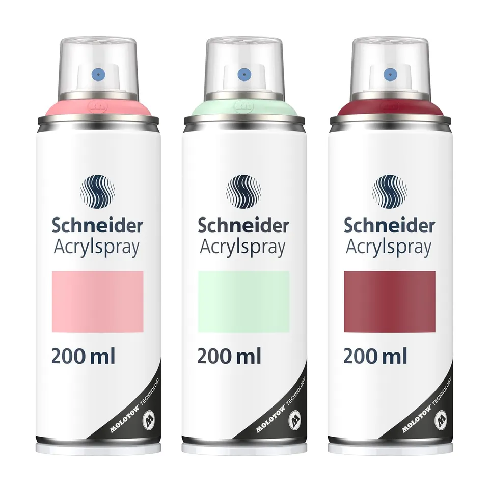 schneider-paint-it-030-supreme-diy-acryllack-3er-set-acryl-spray-3-x-200-ml-rose image 1