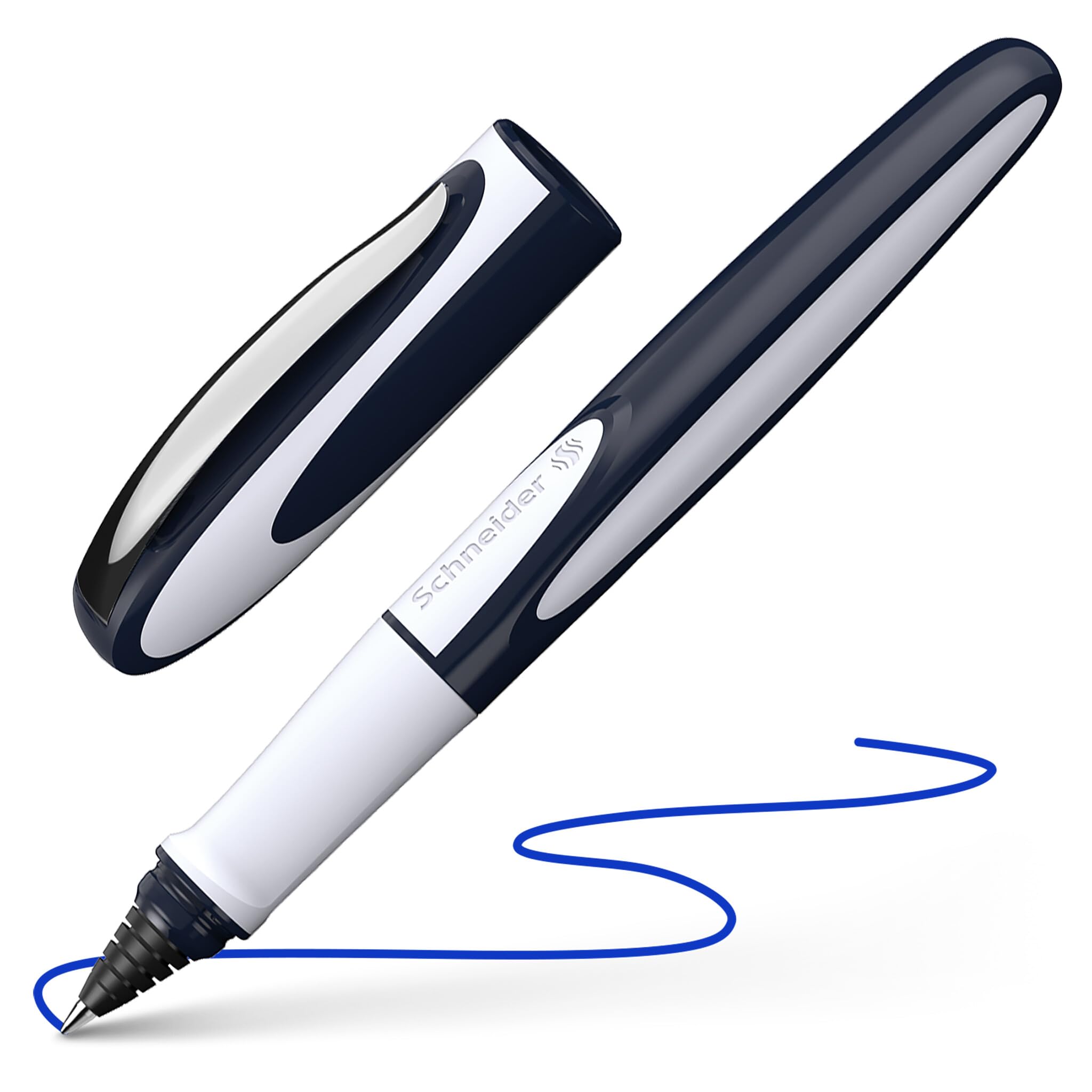 schneider-ray-tintenroller-m-blau-geh-use-tiefblau-hellgrau image 1