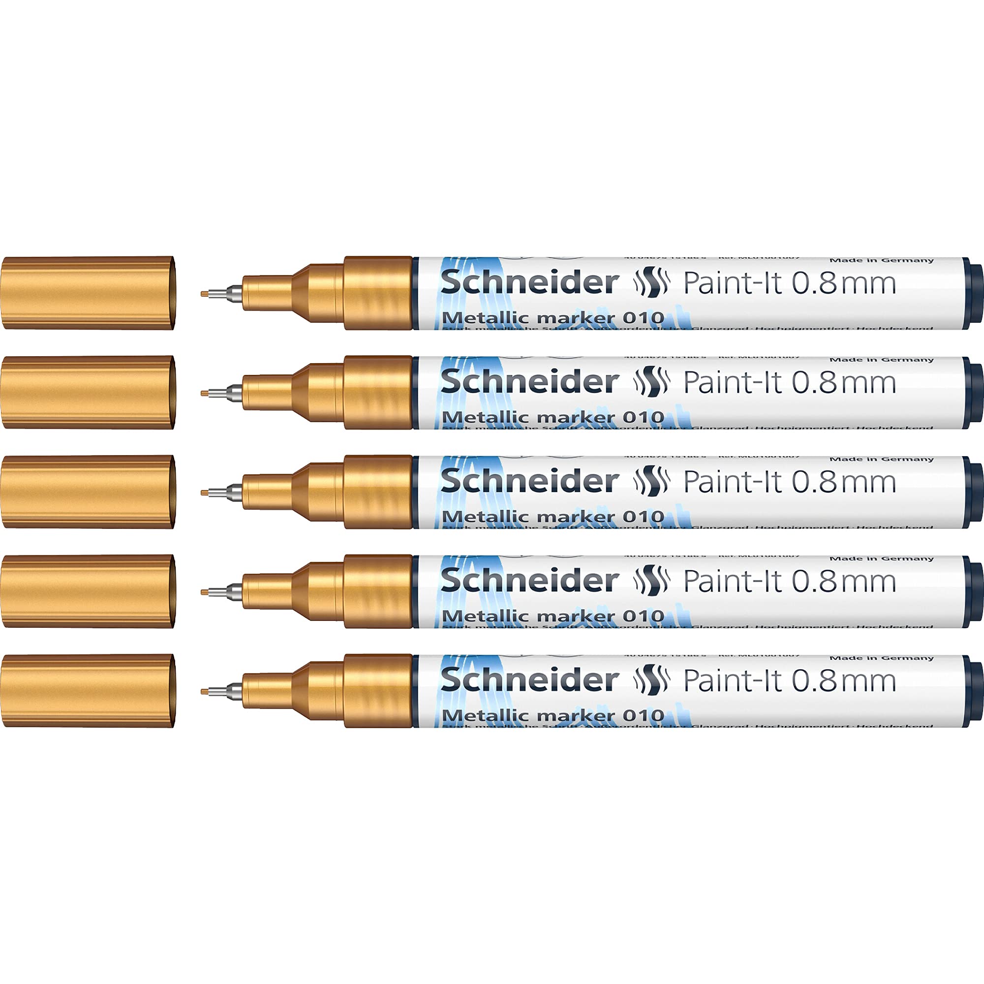 schneider-paint-it-metallicmarker-010-gelb-metallic-0-8-mm-5er-pack image 7