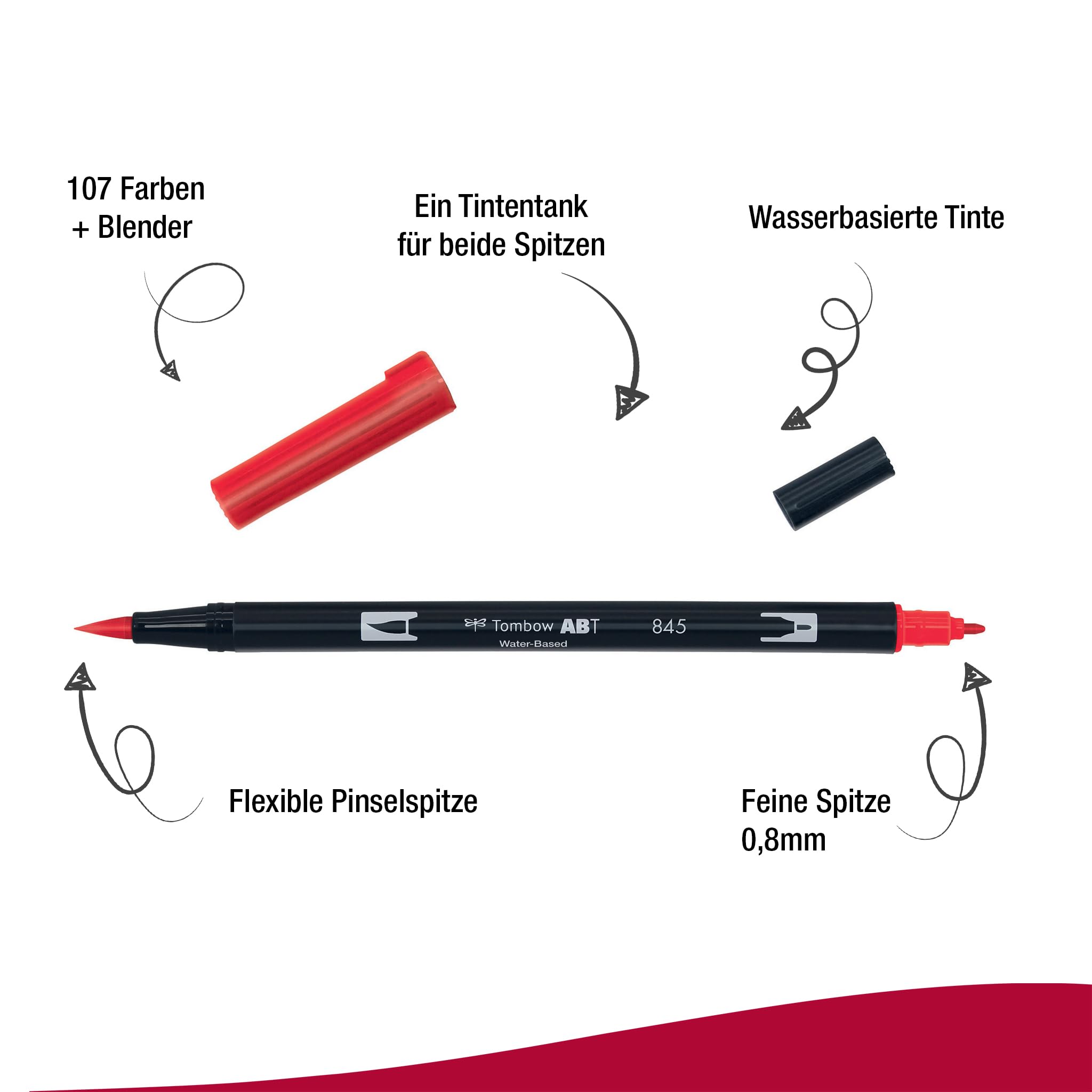 tombow-abt-dual-brush-pen-abt-845-fasermaler-mit-zwei-spitzen-carmine image 2