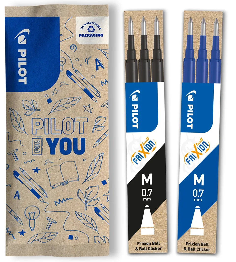pilot-frixion-ersatzminen-0-7-gel-nachf-llminen-schwarz-blau-6-st-ck image 1