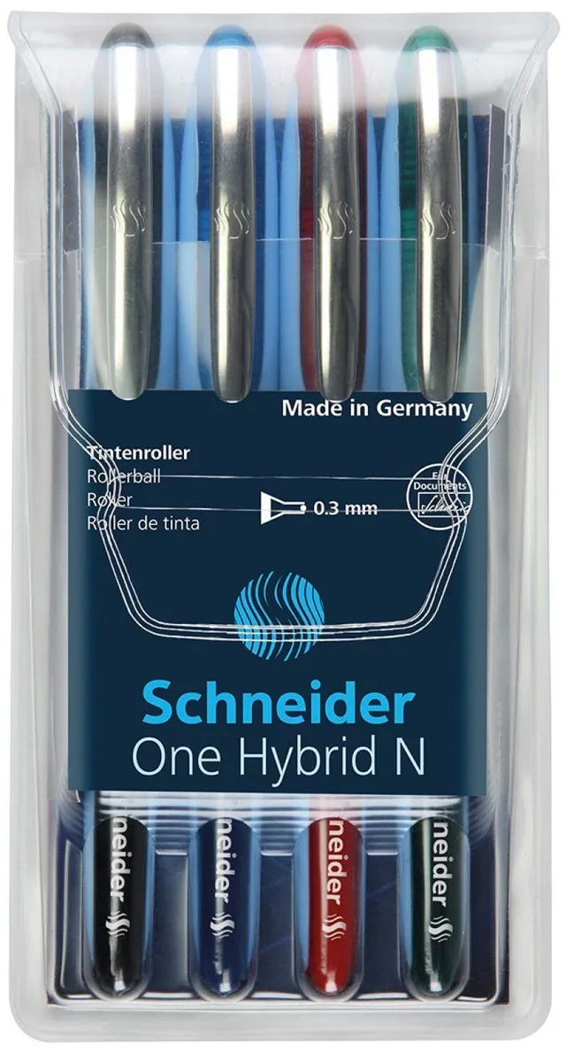 schneider-one-hybrid-n-tintenroller-0-3-mm-4er-etui image 1