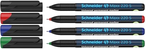 schneider-maxx-220-s-universal-marker-permanent-0-4-mm-4er-etui-schwarz-rot-blau image 6