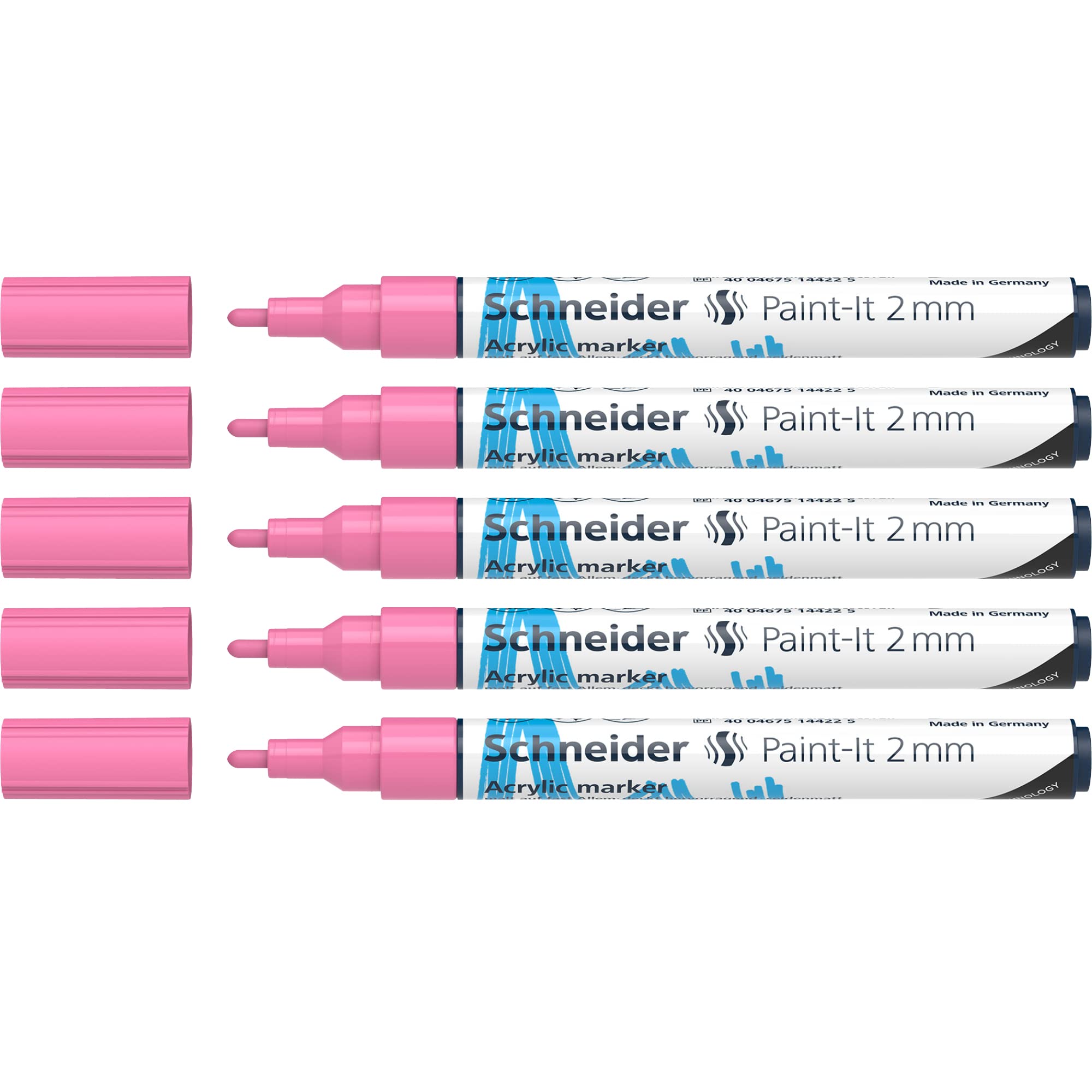 schneider-paint-it-310-acrylmarker-2-mm-5er-pack-pastell-pink image 1
