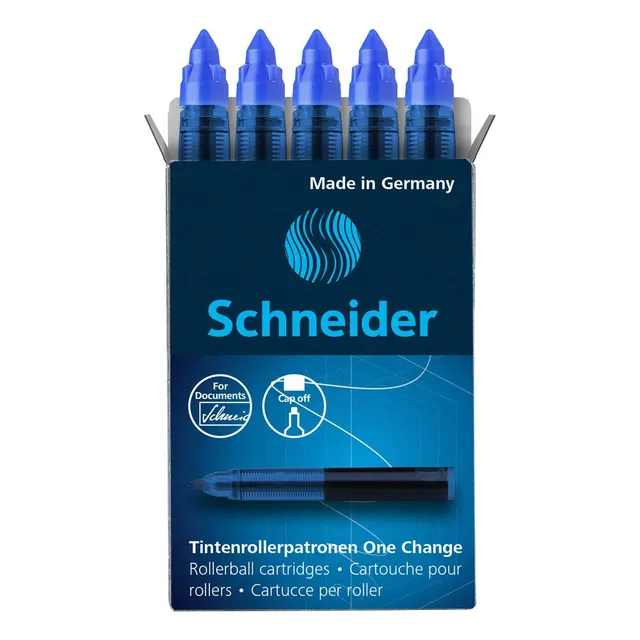schneider-one-change-rollerpatronen-tintenroller-ersatzpatronen-blau-5-st-ck image 1