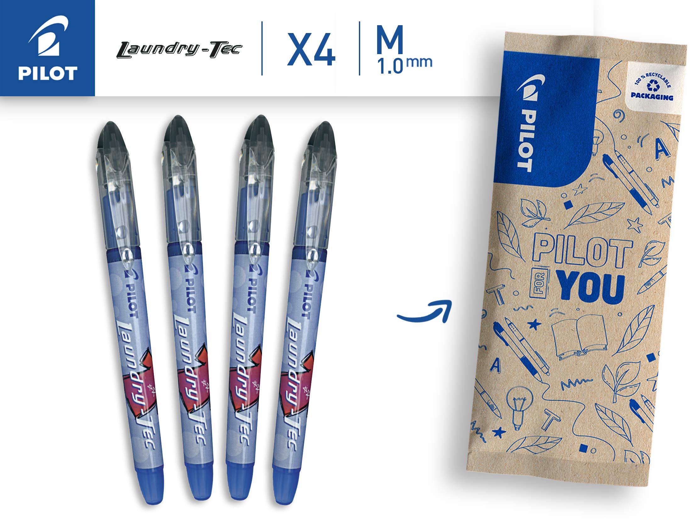 pilot-laundry-tec-textilmarker-schwarz-4er-set image 2