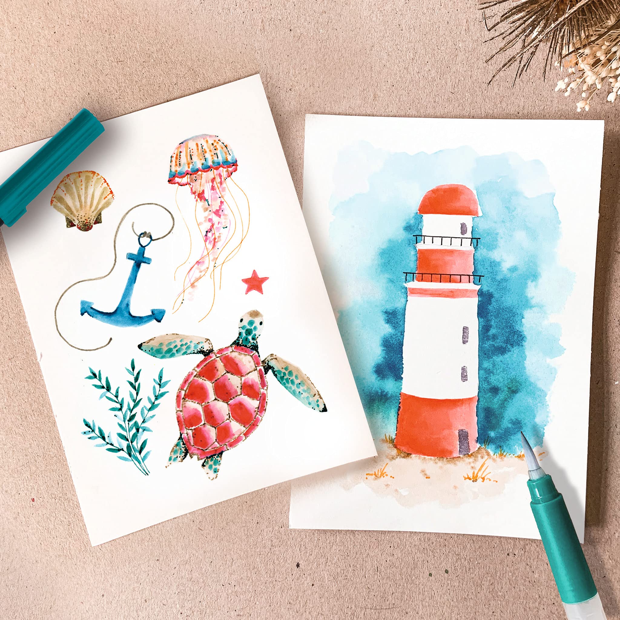 tombow-abt-dual-brush-pen-watercoloring-set-seaside-wcs-sea-24-teilig image 2