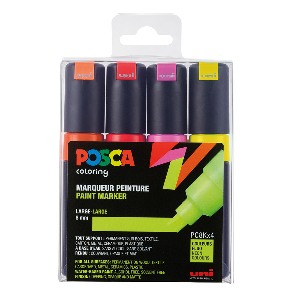 uni-posca-pc-8k-acryl-farbmarker-mit-breiter-keilspitze image 3