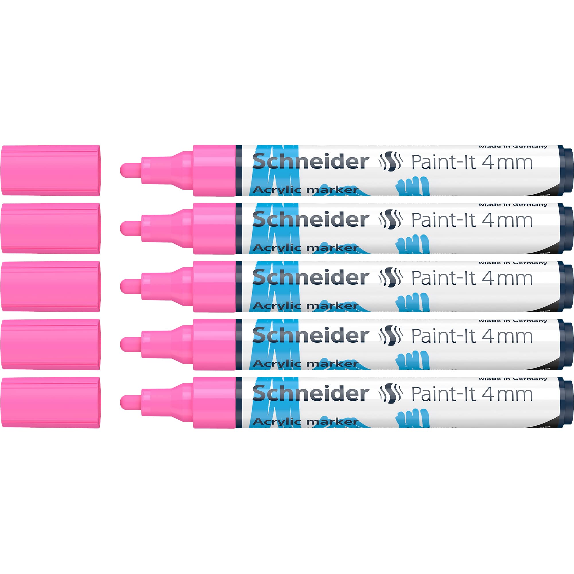 schneider-paint-it-320-acrylmarker-4-mm-pink-5er-pack image 1