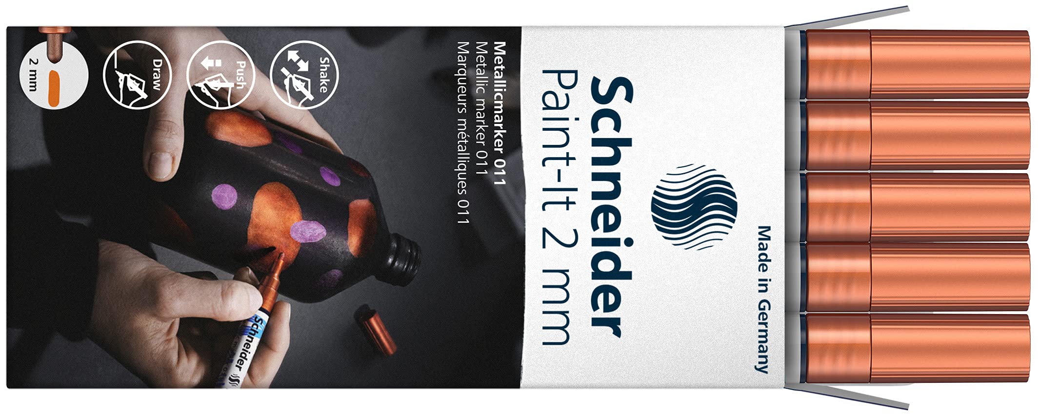 schneider-paint-it-metallicmarker-011-kupfer-metallic-2-0-mm-5er-pack image 3