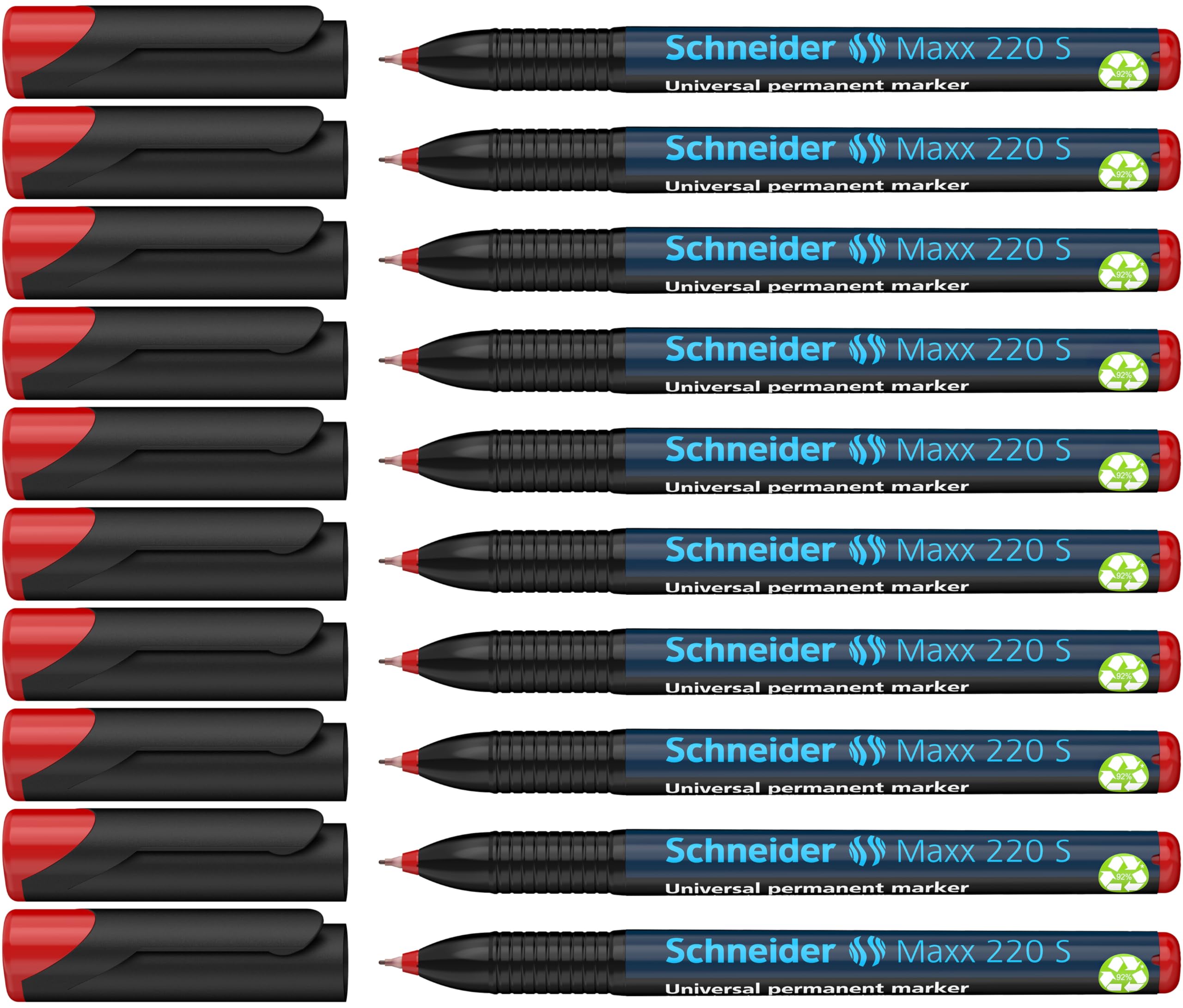 schneider-maxx-220-s-universal-marker-rot-10er-pack-permanent-0-4-mm-superfein image 1