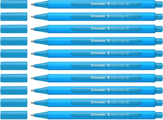 schneider-slider-edge-xb-kugelschreiber-dreikant-xb-hellblau-10er-pack image 1