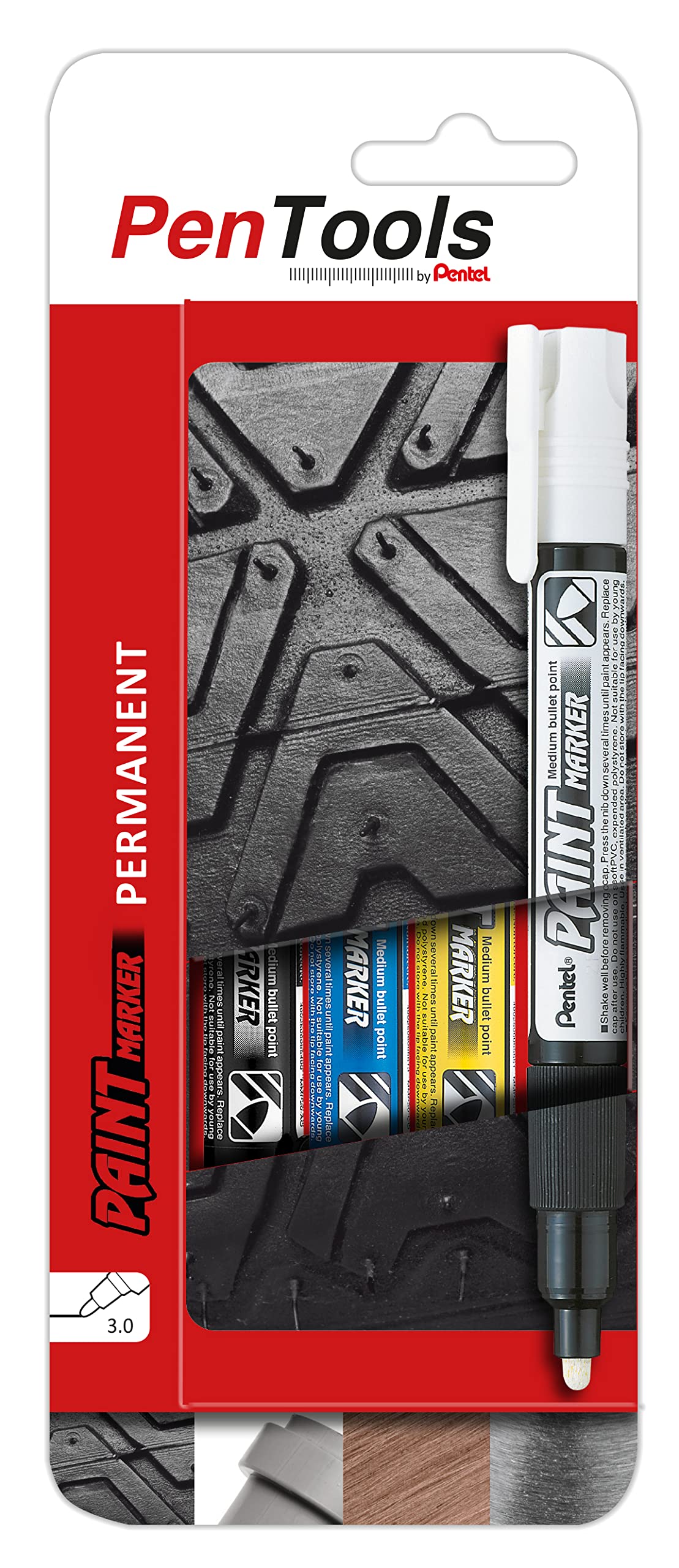 pentel-mmp20-permanent-marker-lacktinte-rundspitze-3-0-mm-4er-set-sortiert image 1