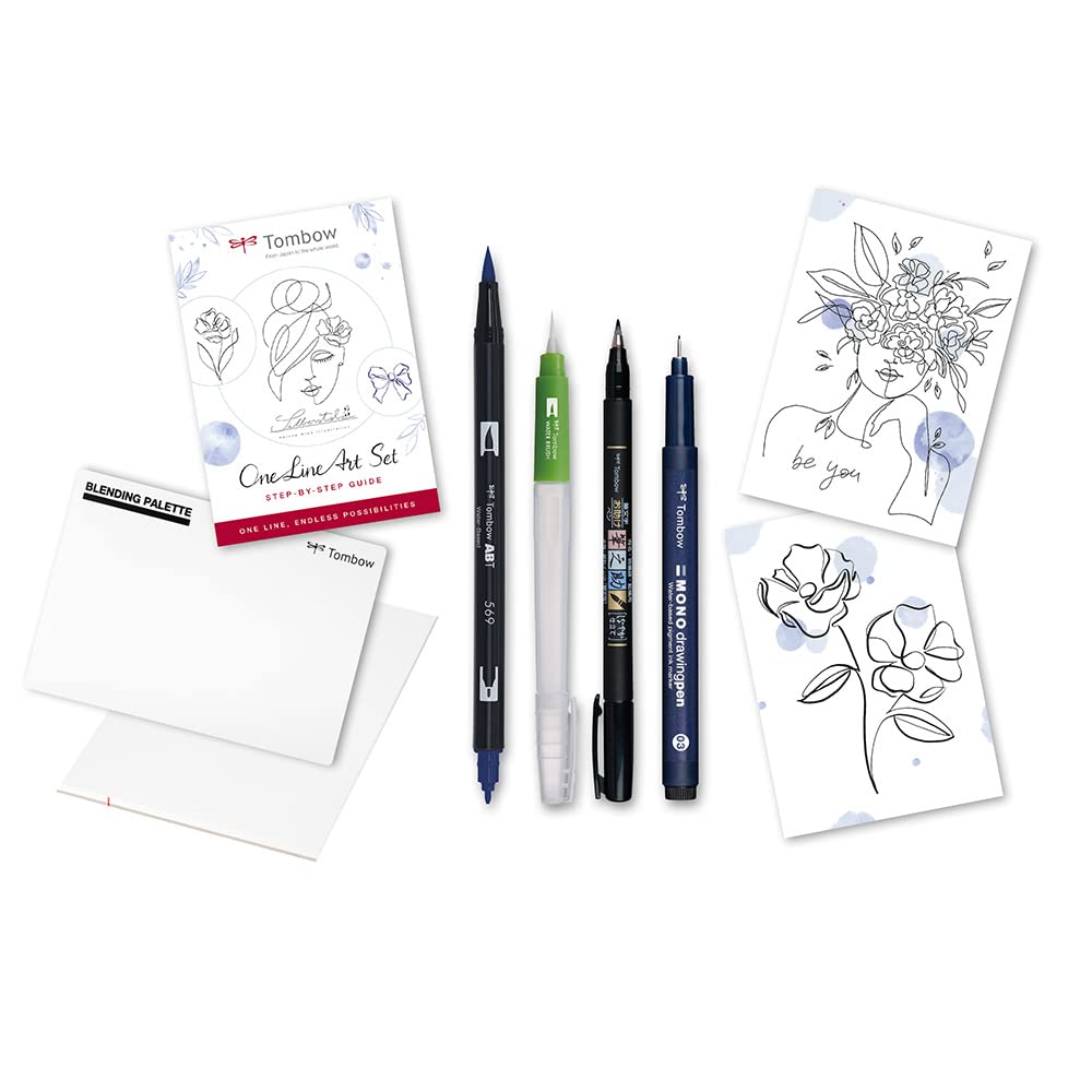 tombow-one-line-art-set-6-teilig-schwarz-mit-anleitung image 3