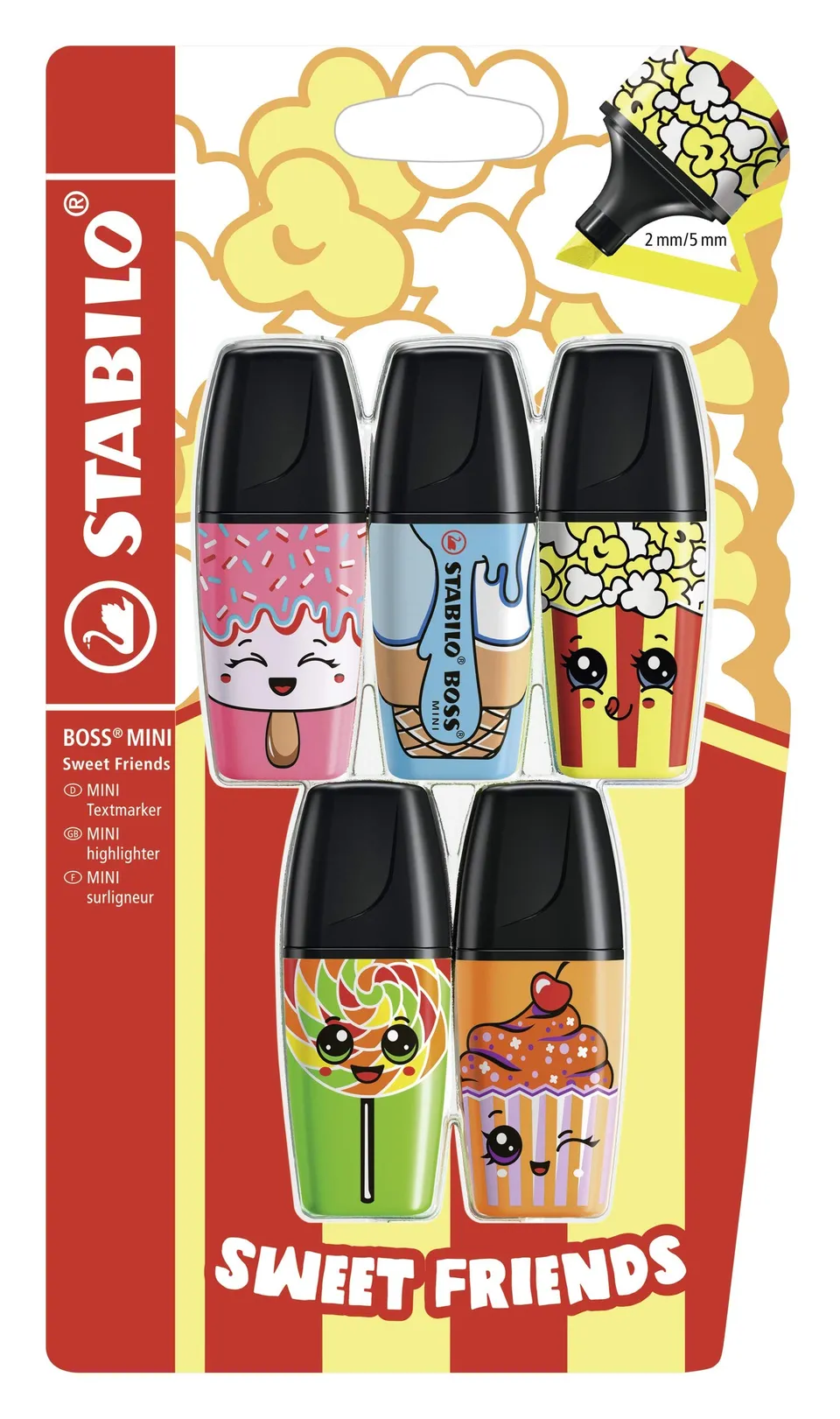 stabilo-boss-mini-sweet-friends-textmarker-5er-pack-neon image 1