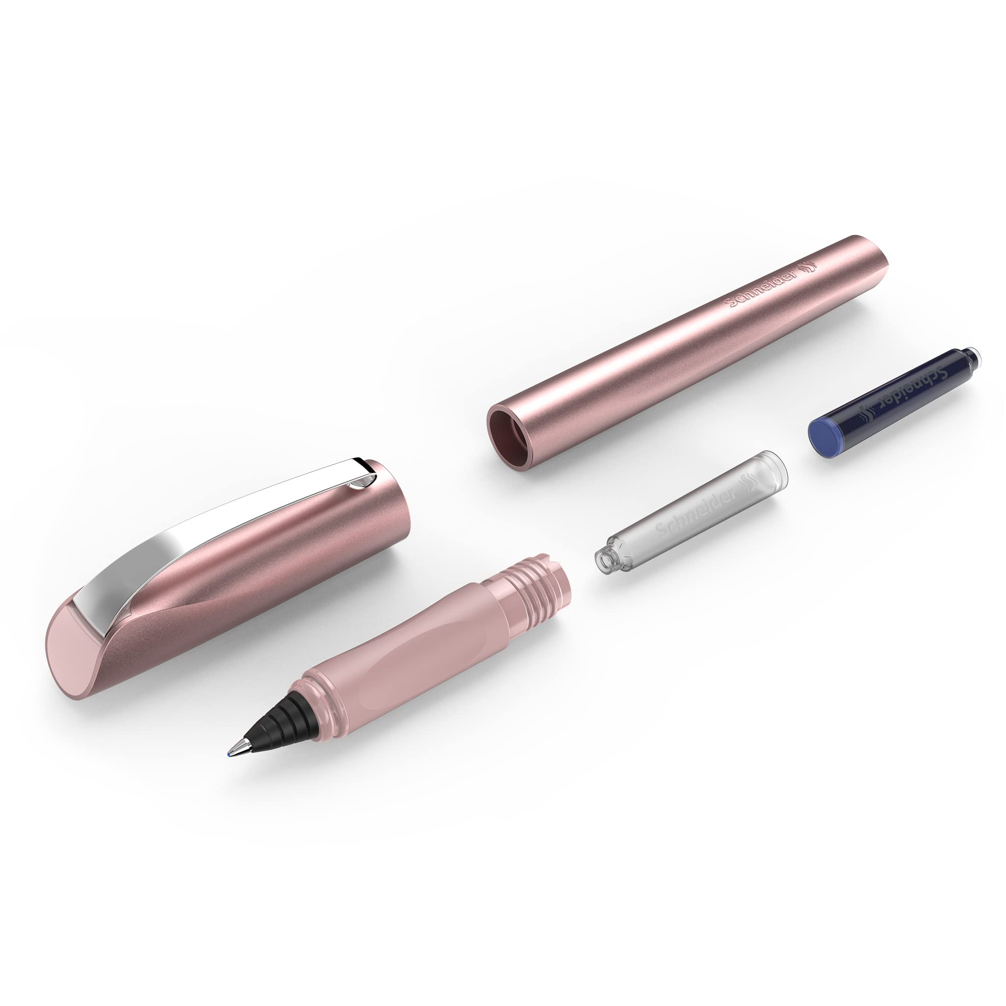 schneider-ceod-shiny-tintenroller-m-powder-pink-mit-patrone-k-nigsblau image 5