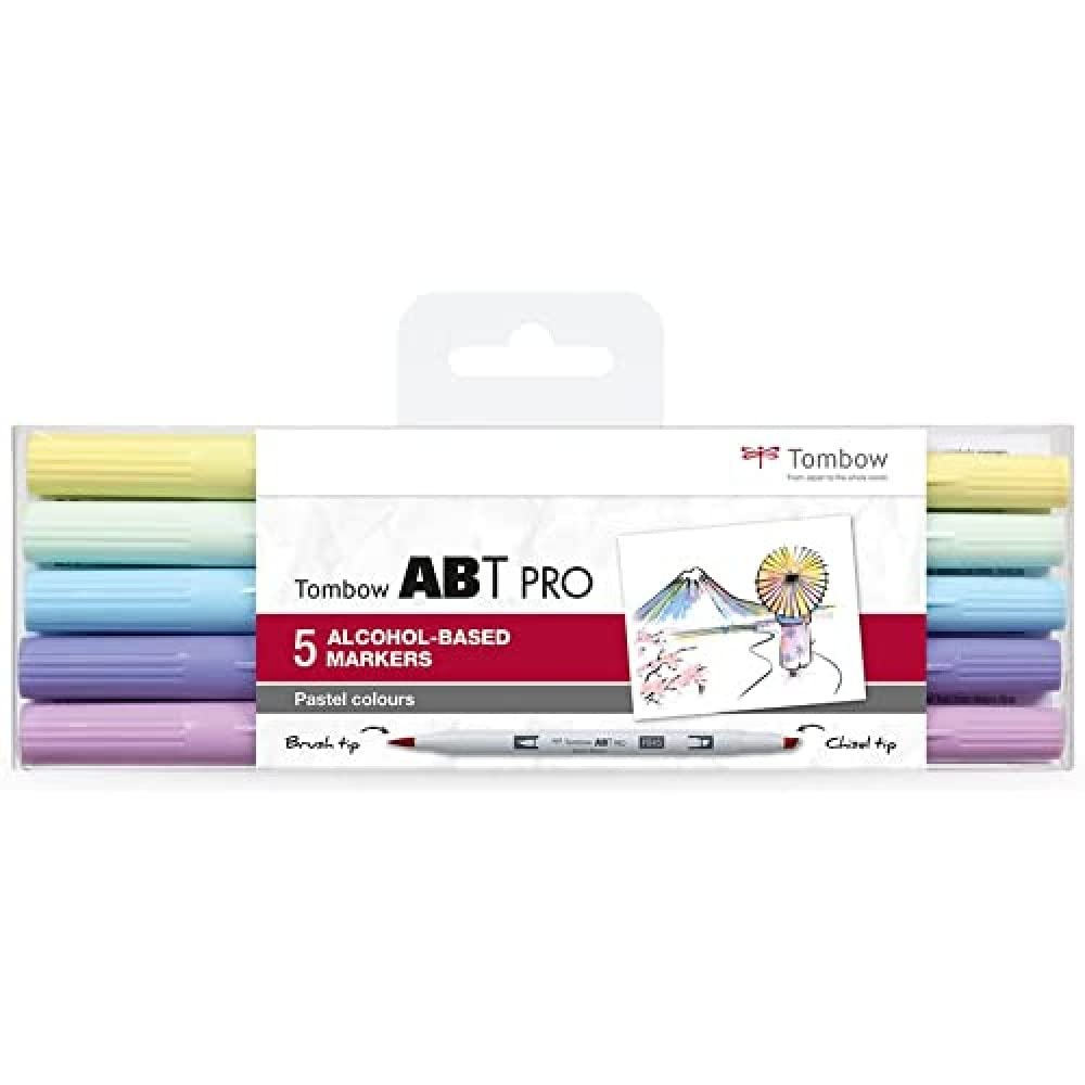 tombow-abt-pro-alkoholmarker-pastel-colors-pinsel-keilspitze image 1