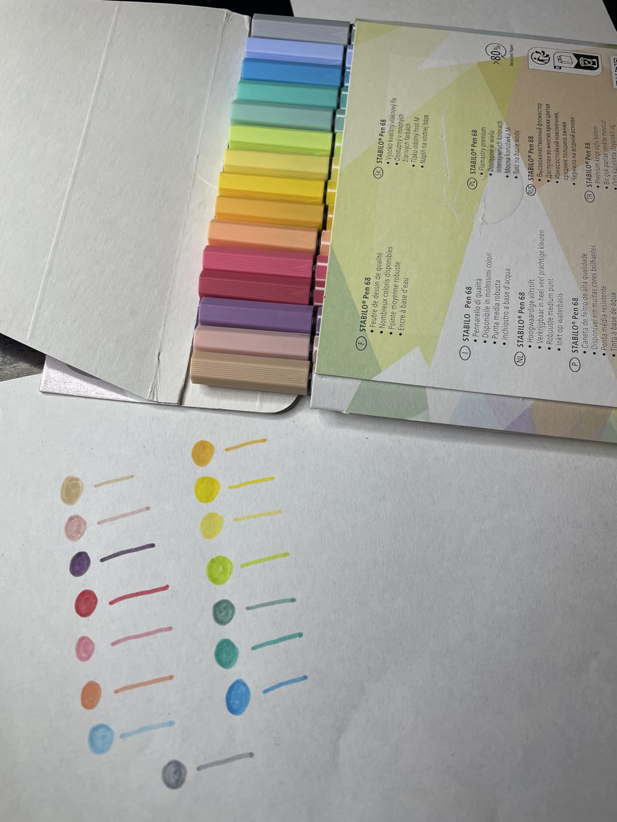 Schön, aber drückt auf dünnem Papier durch