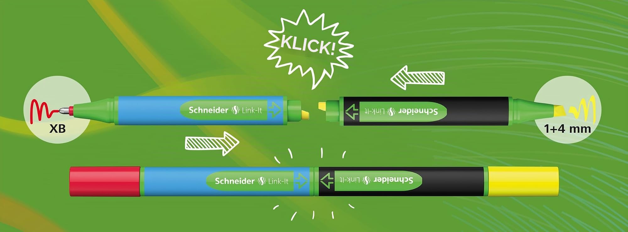 schneider-link-it-office-set-6er-slider-kugelschreiber-textmarker-zum-zusammenst image 5