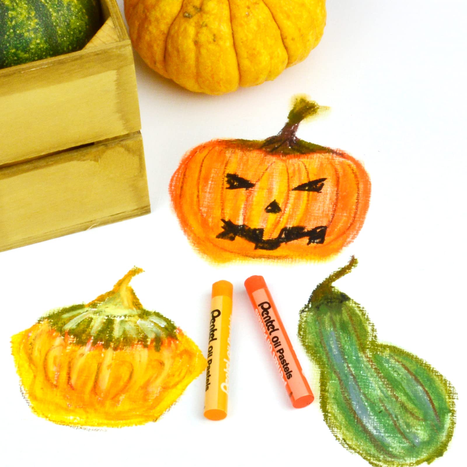 pentel-lpastell-set-16-st-ck-lichtbest-ndige-lkreide image 2