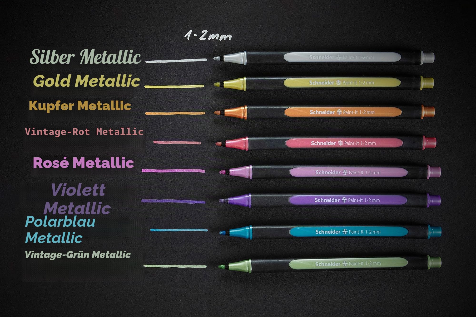 schneider-paint-it-metallicliner-020-fasermaler-1-2-mm-10-st-ck-sortiert image 2