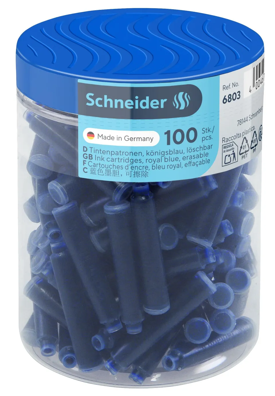 schneider-6803-tintenpatronen-k-nigsblau-l-schbar-100-st-ck-runddose image 1