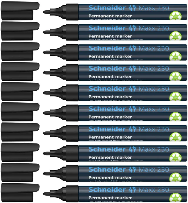 schneider-maxx-230-permanent-marker-rundspitze-1-3-mm-10er-pack-schwarz image 1