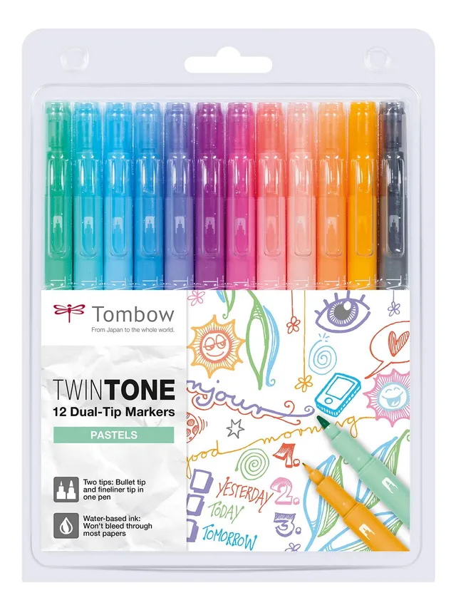 tombow-twintone-marker-set-12er-pastel-dual-tip-0-3-mm-0-8-mm image 1