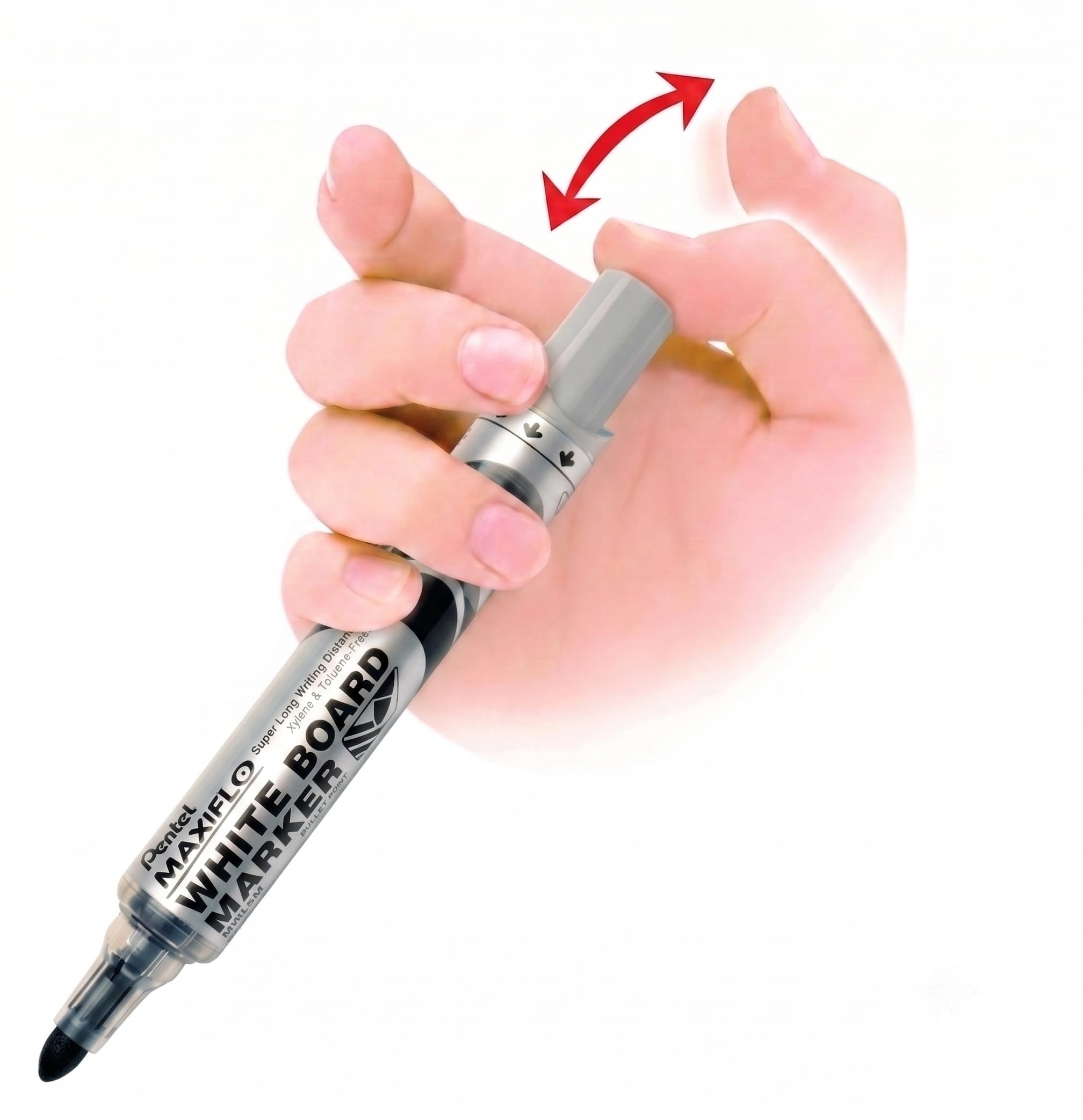 pentel-maxiflo-mwl5m-ao-whiteboard-marker-rundspitze-2-5-mm-schwarz image 2