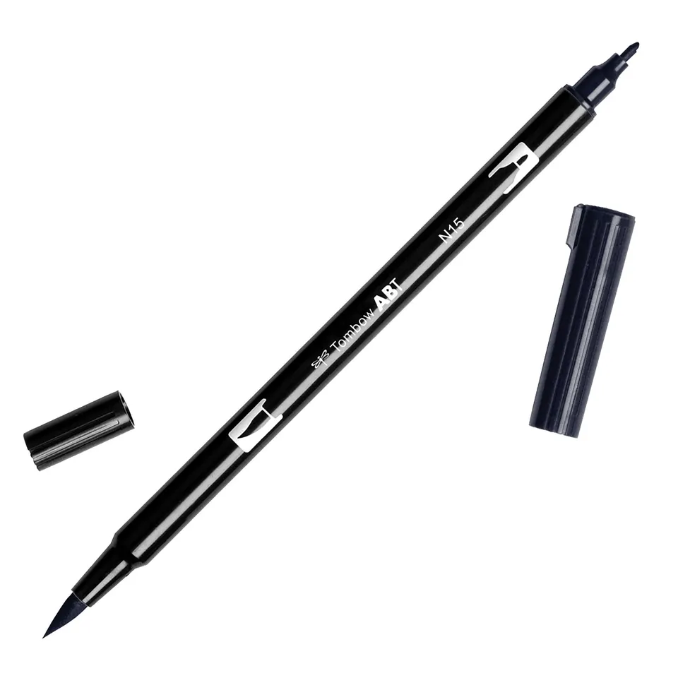 tombow-abt-dual-brush-pen-n15-black-pinsel-und-feinspitze image 1