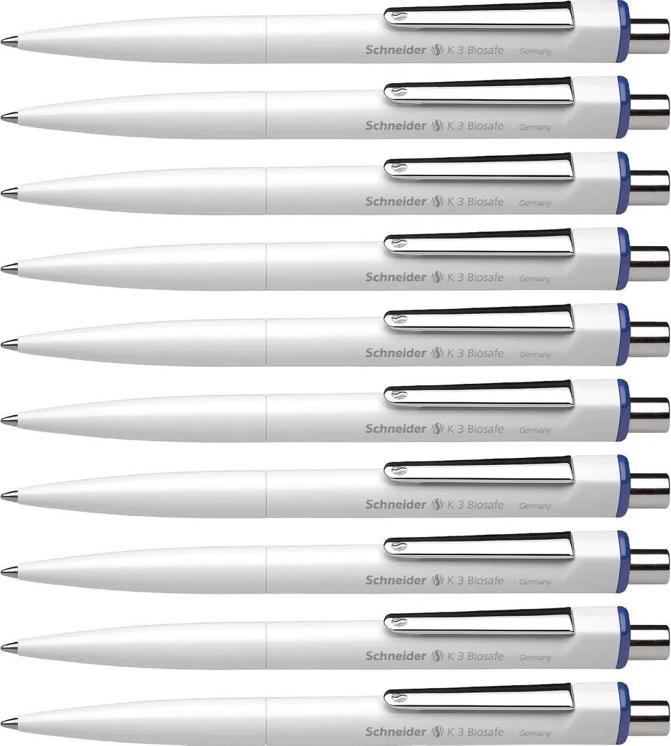 schneider-k-3-biosafe-kugelschreiber-blau-m-10er-pack-made-in-germany image 1