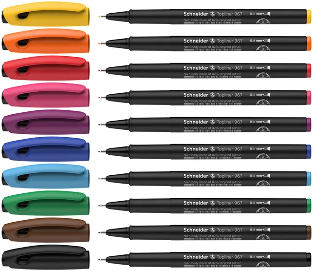 schneider-topliner-967-fineliner-0-4-mm-10er-etui-sortiert image 1