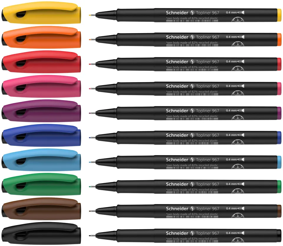 schneider-topliner-967-fineliner-0-4-mm-10er-etui-sortiert image 1