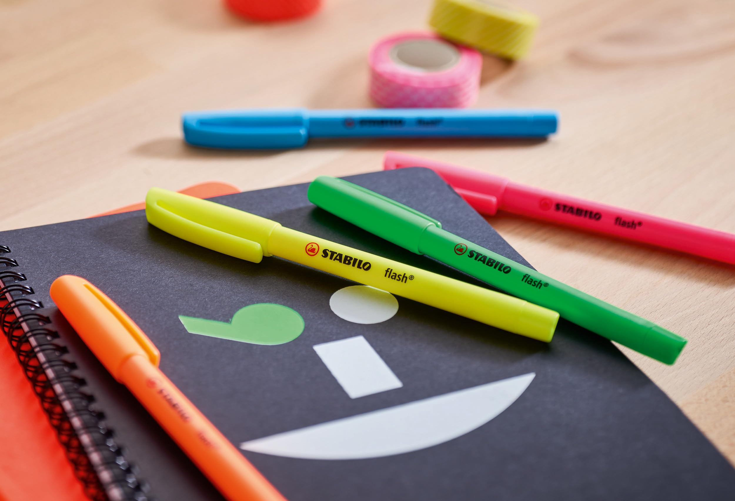 stabilo-flash-taschen-textmarker-2-strichst-rken-1-3-5-mm image 2
