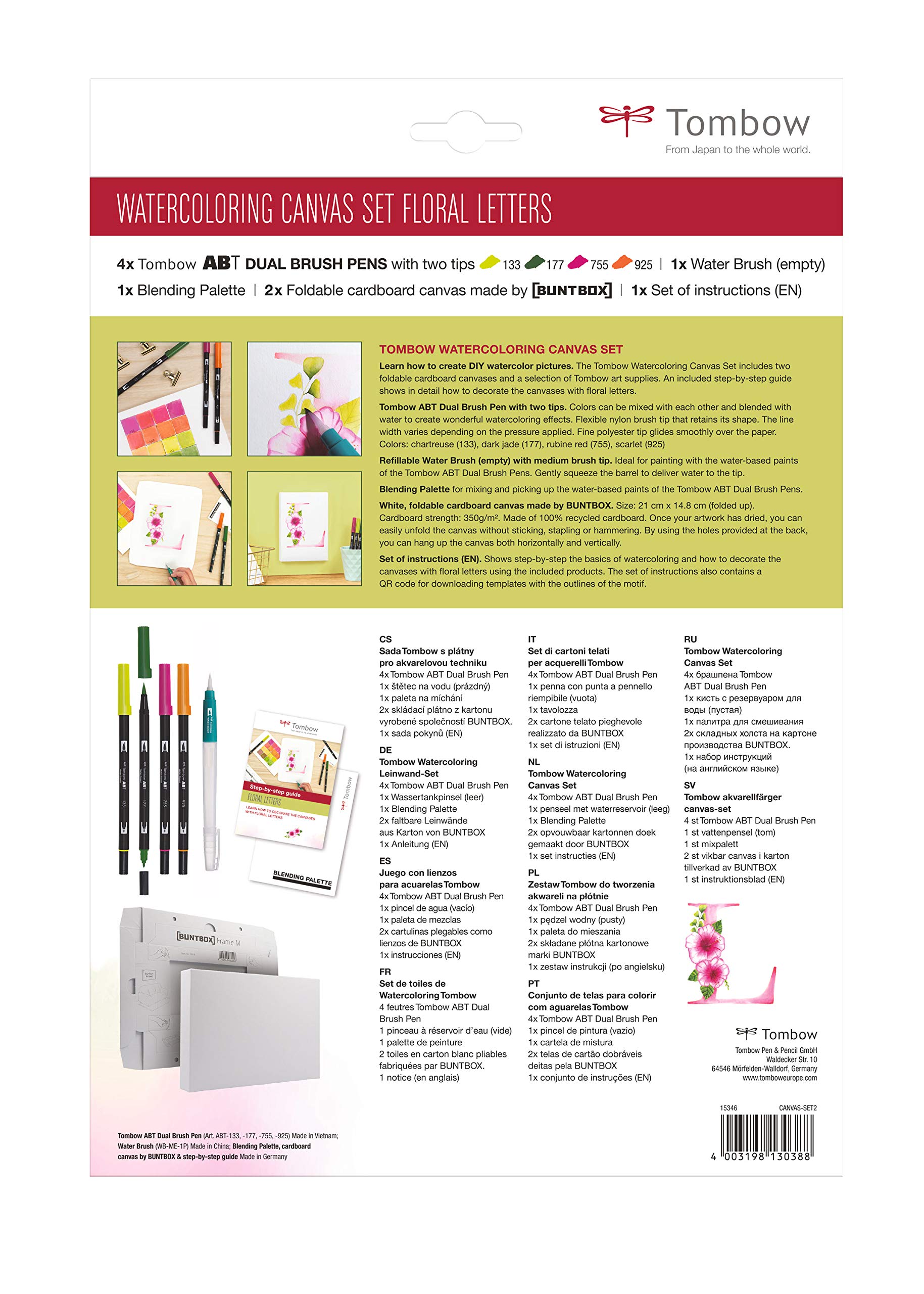 tombow-abt-canvas-set-2-watercoloring-florale-buchstaben image 2