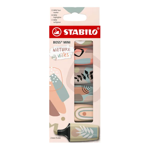 stabilo-boss-mini-naturevibes-textmarker-6er-set-erdige-farben image 1