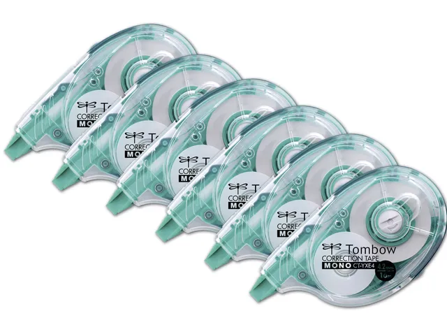 tombow-mono-ct-yxe4-korrekturroller-4-2-mm-x-16-m-6er-officepack-nachf-llbar image 1