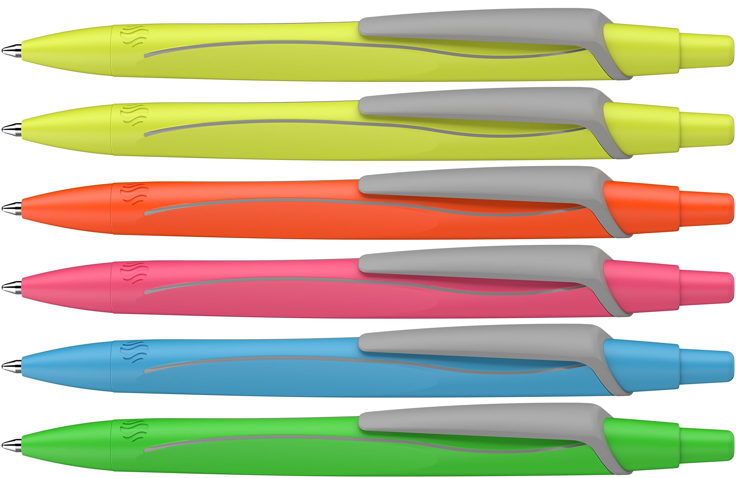 schneider-reco-neon-edition-kugelschreiber-blau-m-6er-set-neon-sortiert image 1
