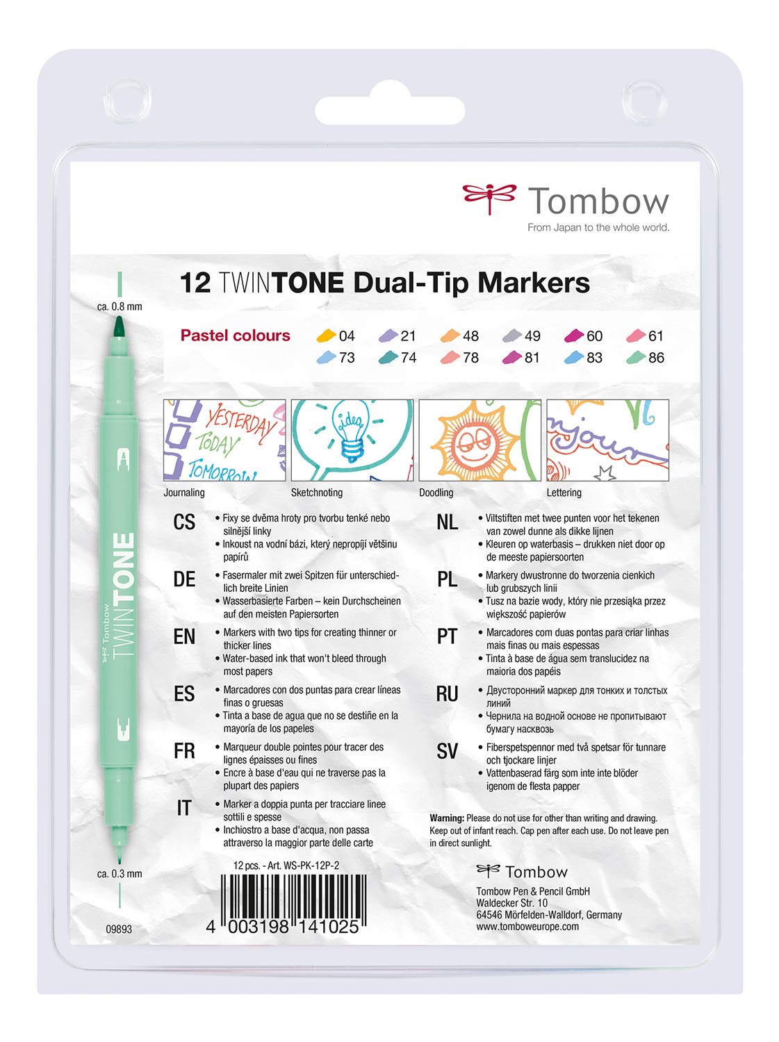 tombow-twintone-marker-set-12er-pastel-dual-tip-0-3-mm-0-8-mm image 2
