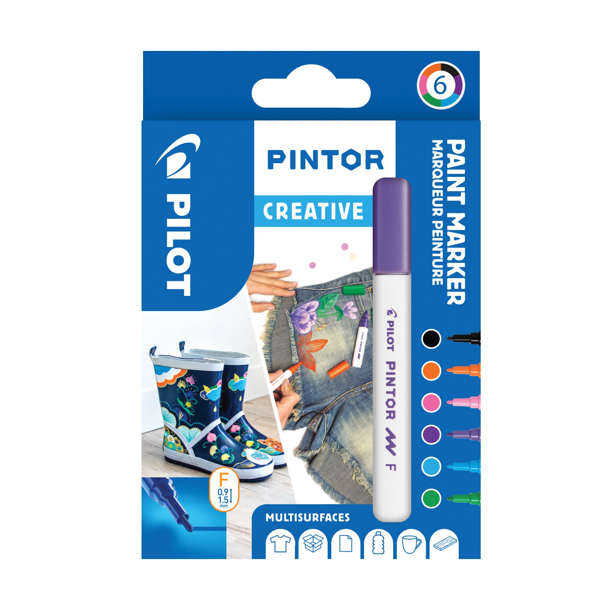 pilot-pintor-kreativmarker-set-6-st-ck-f-metallicfarben image 5