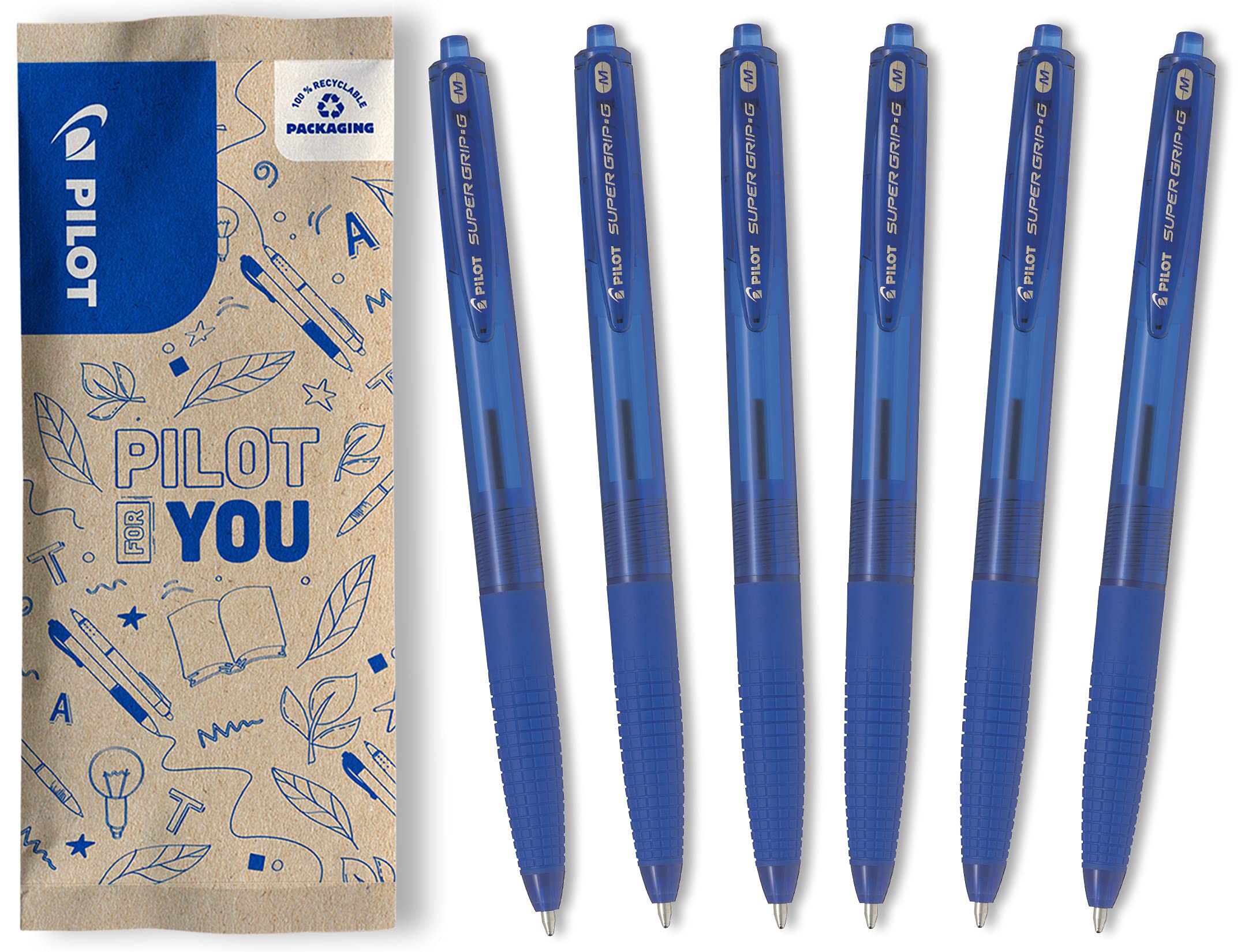pilot-super-grip-g-kugelschreiber-4er-set-blau-einziehbar-1-0-mm image 8