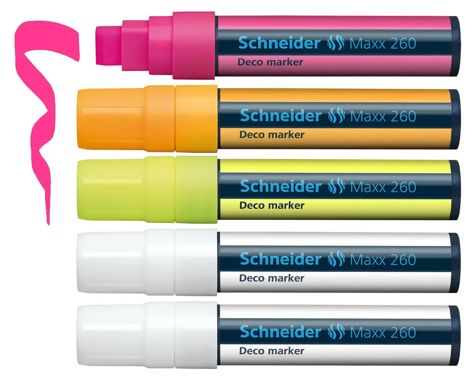 schneider-maxx-260-kreidestift-5er-pack-sortiert-fenster-und-tafelmarker-5-15-mm image 1