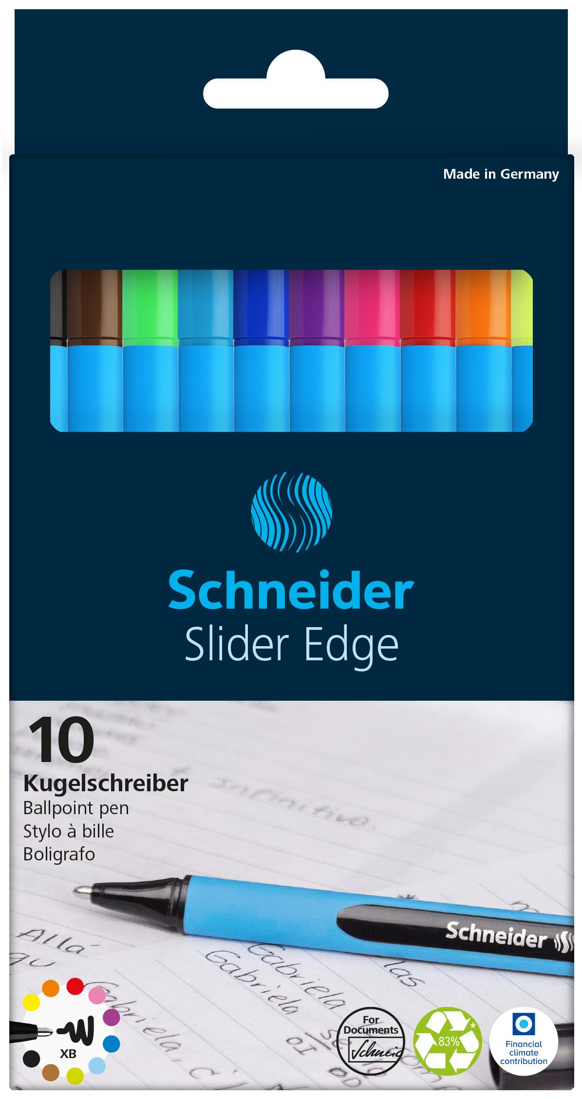 schneider-slider-edge-xb-kugelschreiber-sortiert-10-st-ck-dreikant image 2